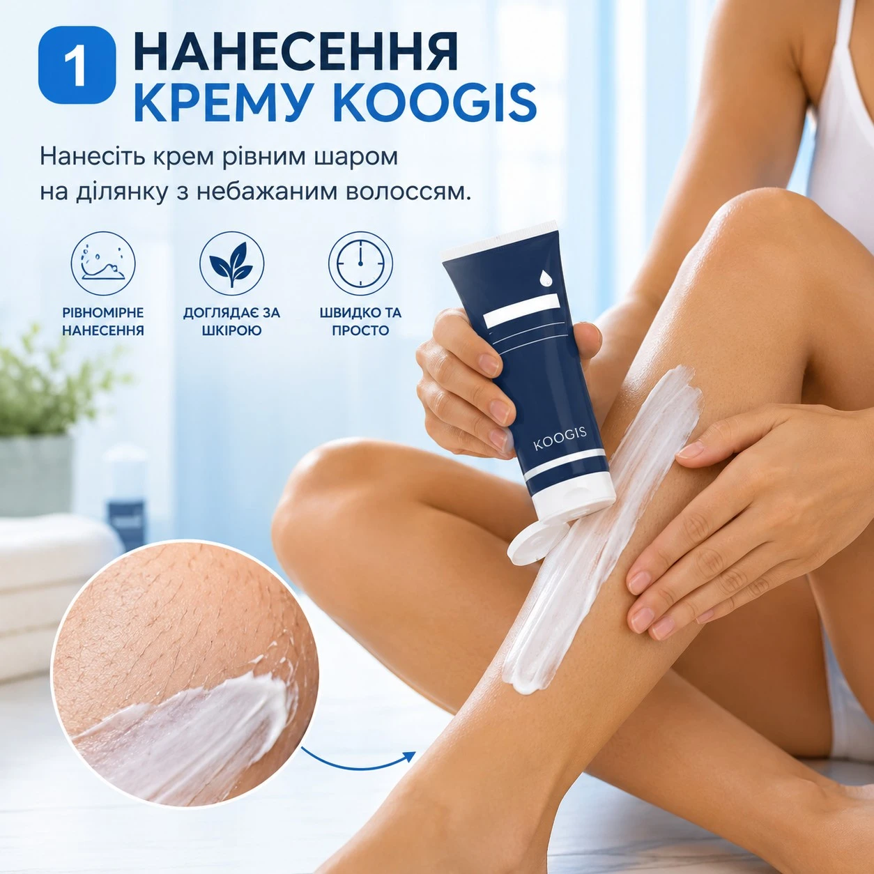 Нанесення крему KOOGIS
