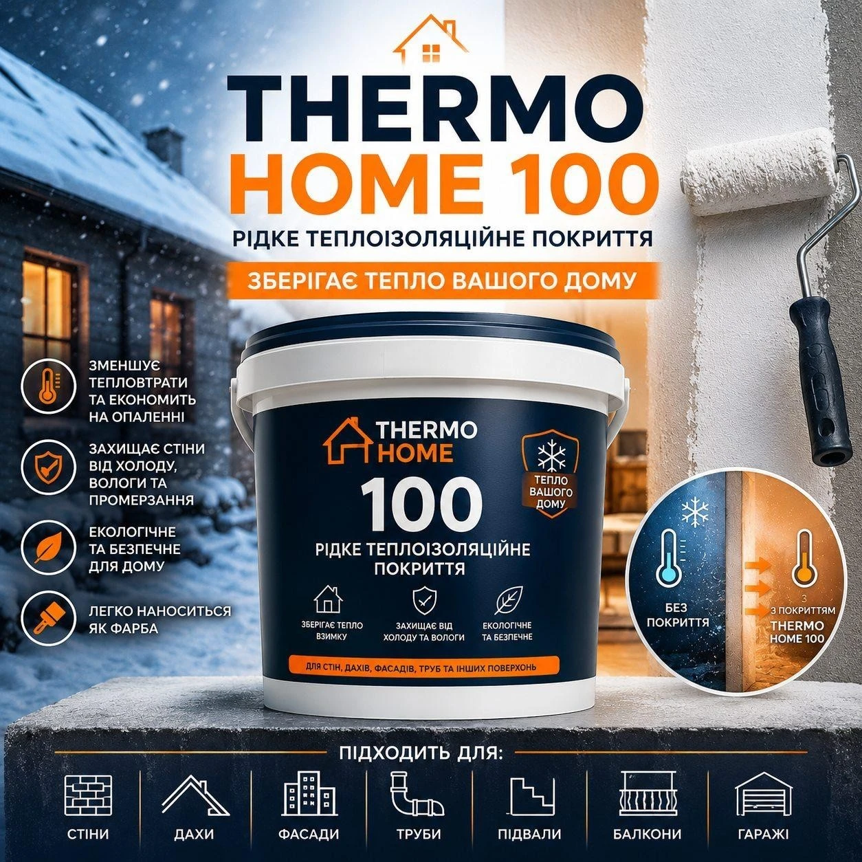 THERMO HOME 100 рідке теплоізоляційне покриття