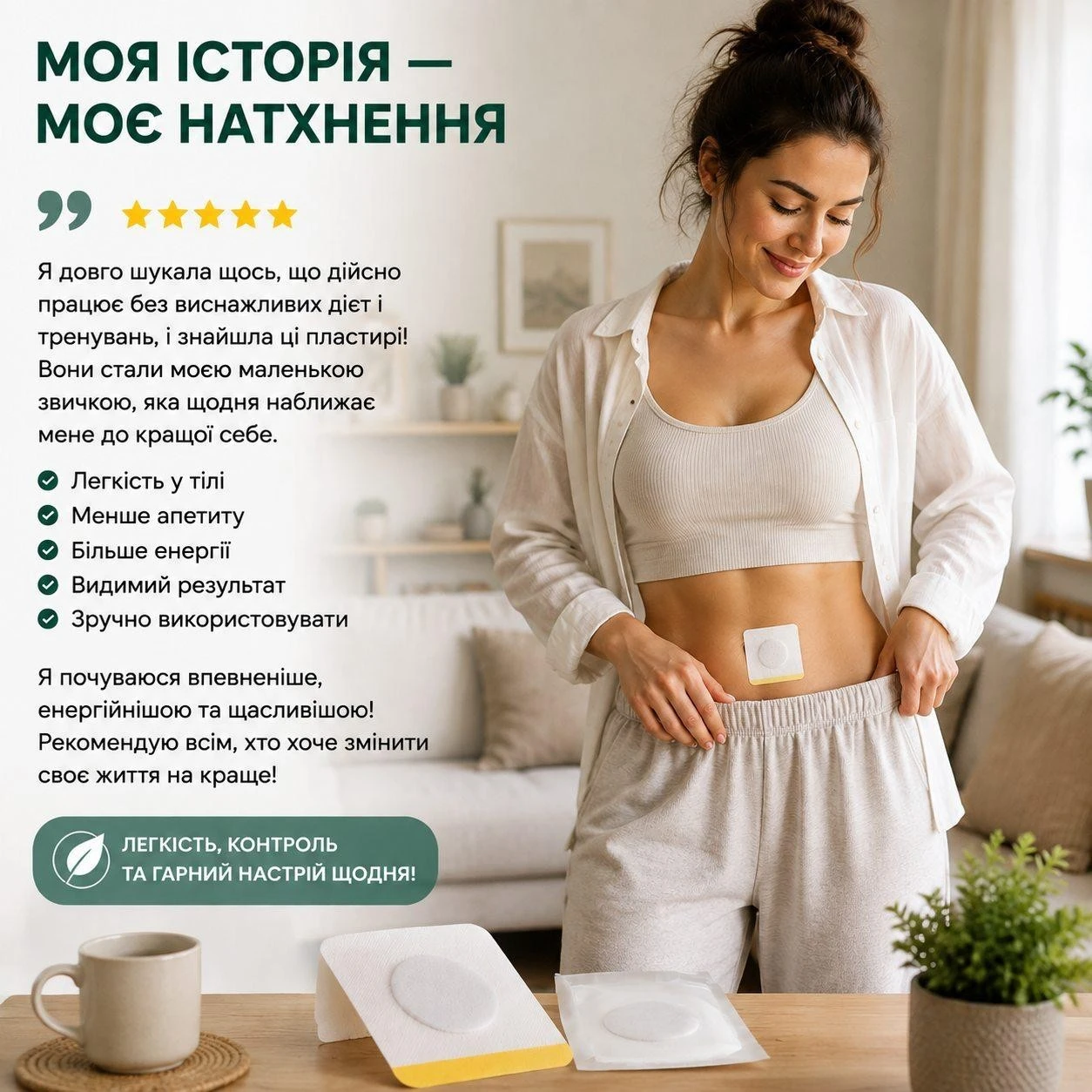 Історія клієнтки про використання патчів
